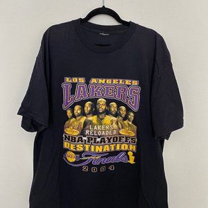 Vintage Los Angeles Lakers Reloaded 2004 Finals Kobe Shaq USAs shirt 90s 80s te